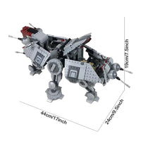 Thumbnail for Building Blocks Star Wars MOC The AT - TE Walker Bricks Toy - 2