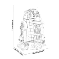 Thumbnail for Building Blocks MOC Star Wars Custom R2 - D2 Robot Bricks Toy - 2