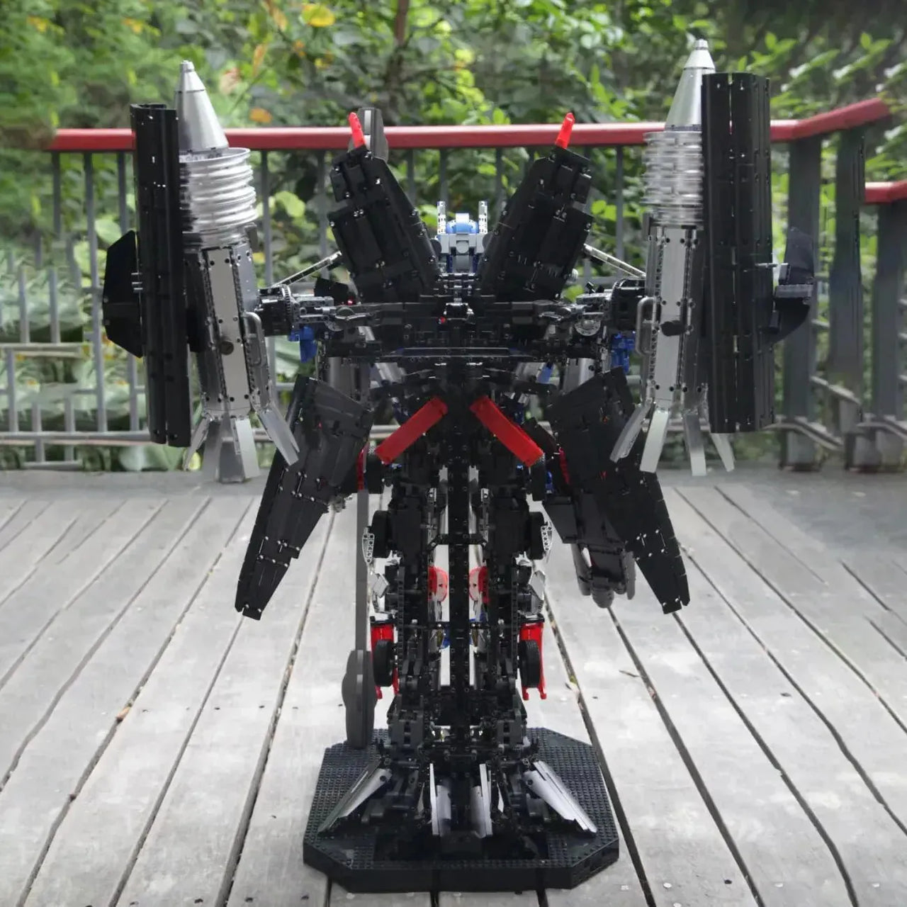 Building Blocks DJ Rambo Man MOC Mecha Transformer Robot Bricks Toys Construction Set Toys - 5