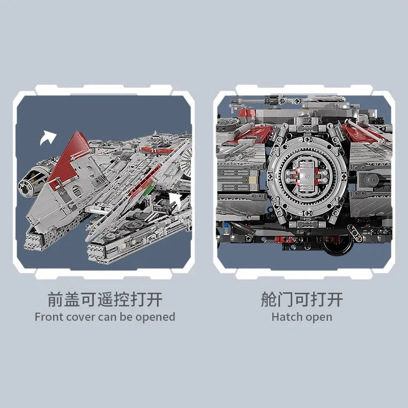 Building Blocks Star Wars MOC UCS Millennium Falcon Bricks Toy - 6