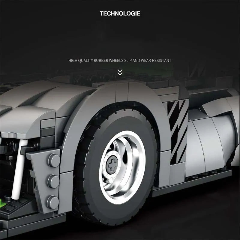 Building Blocks Tech MOC PEUGEOT 9X8 Hybrid Racing Car Bricks Toy Construction Set Toys - 5