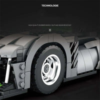 Thumbnail for Building Blocks Tech MOC PEUGEOT 9X8 Hybrid Racing Car Bricks Toy - 5