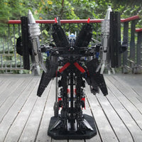 Thumbnail for Building Blocks Mecha Transformer MOC DJ Rambo Man Robot Bricks Toy - 6
