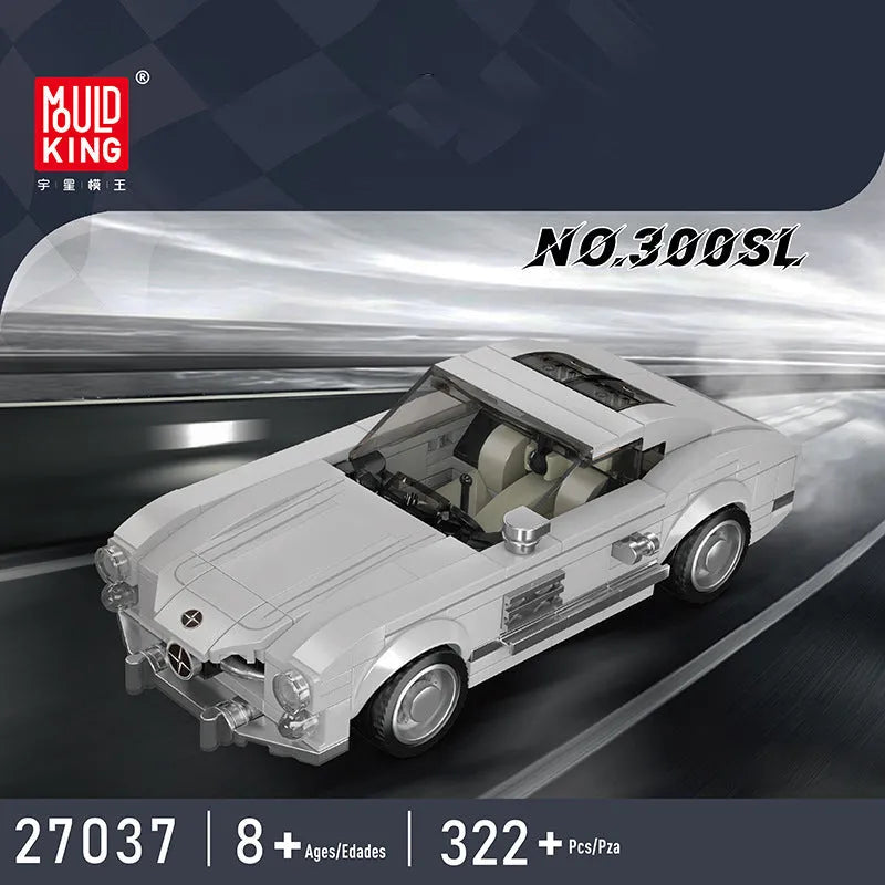 Building Blocks Tech Mini Mercedes-Benz 300SL Speed Champions Racers Bricks Toy - 2