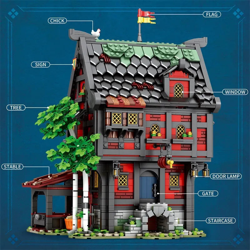 Building Blocks Creator Expert MOC European Century Bricks Toy Construction Set Toys - 4