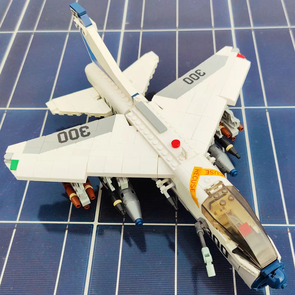 Building Blocks MOC Military Aircraft A - 7 Fighter Jet Attack Plane Bricks Toys - 11