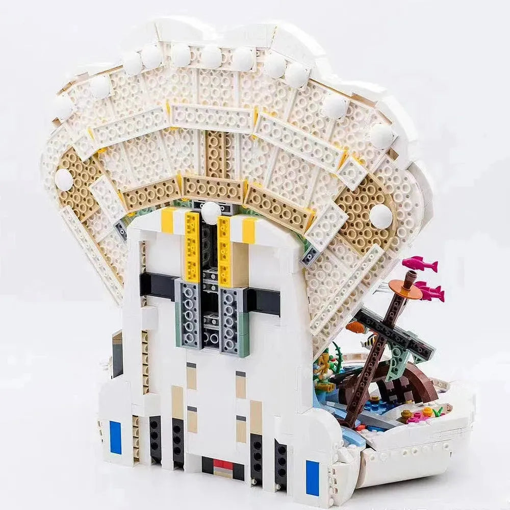 Building Blocks Expert Creator The Little Mermaid Royal Clamshell Bricks Toy - 2