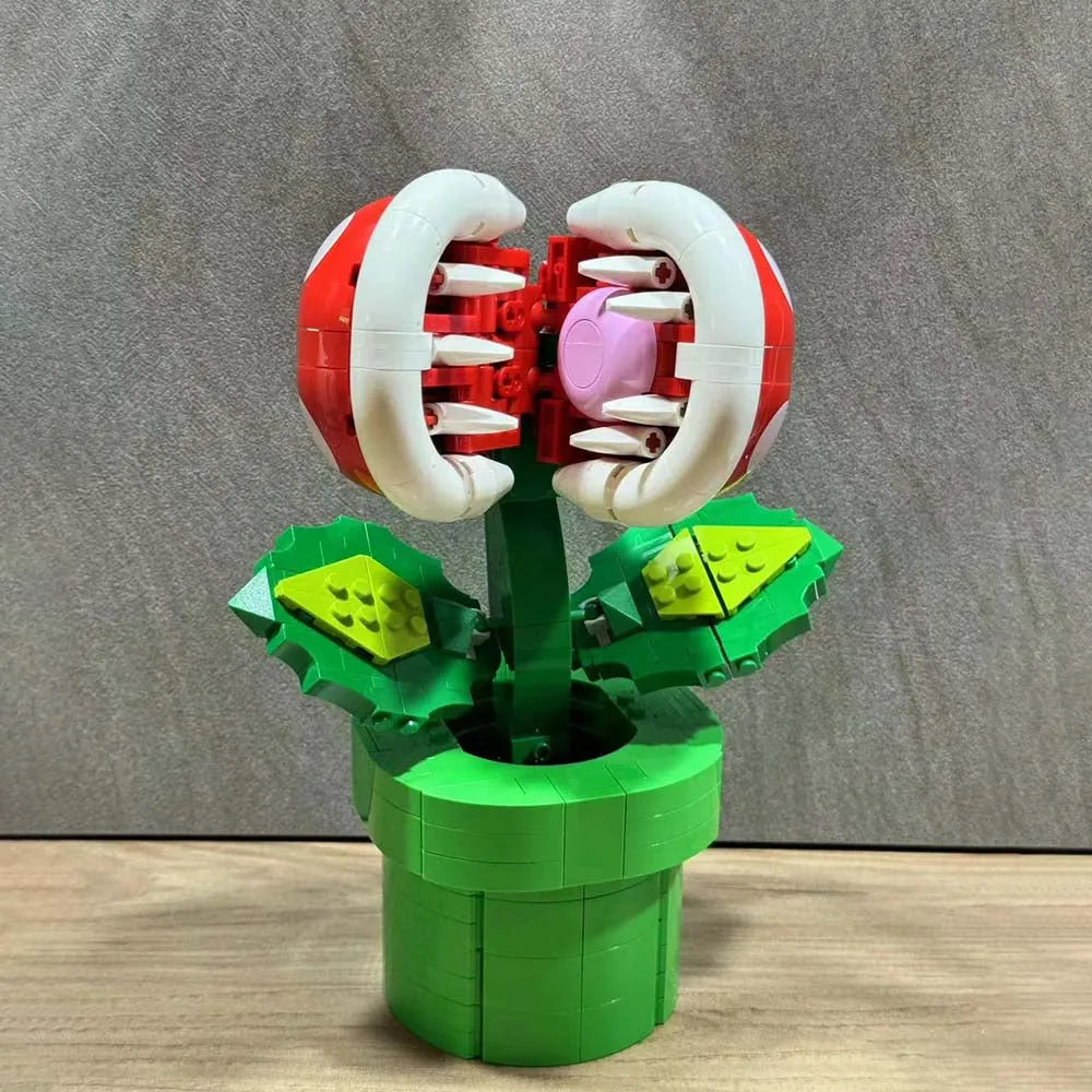 Building Blocks Creator Expert Super Mario Movie Piranha Plant Bricks Toy - 3