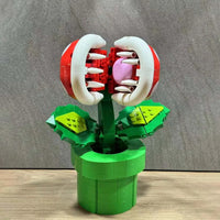 Thumbnail for Building Blocks Creator Expert Super Mario Movie Piranha Plant Bricks Toy - 3