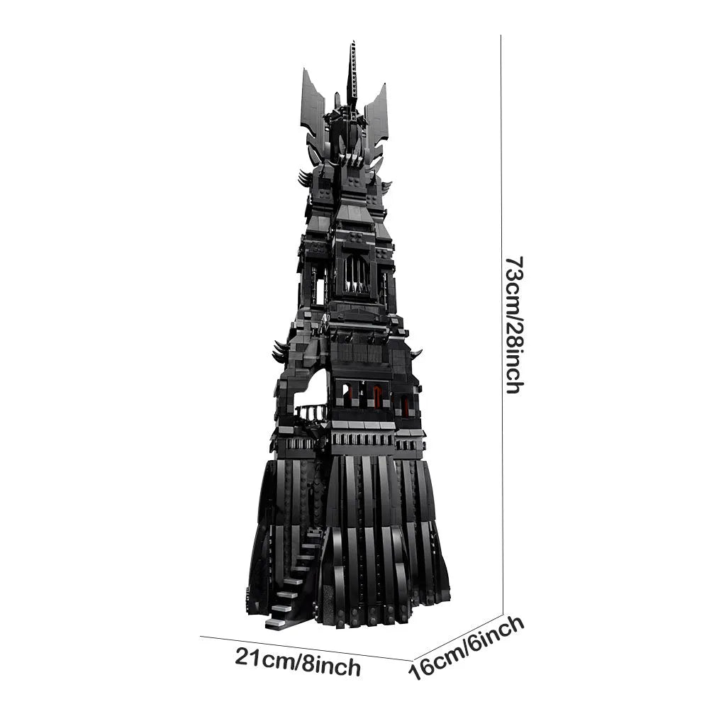 Building Blocks Building Blocks Movie MOC UCS Pinnacle Of Orthanc Tower Kids Toys - 6