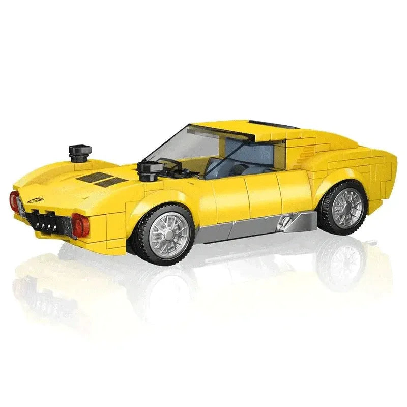 Building Blocks Tech Mini Lambo Miura Speed Champions Racers Bricks Toy Construction Set Toys - 1