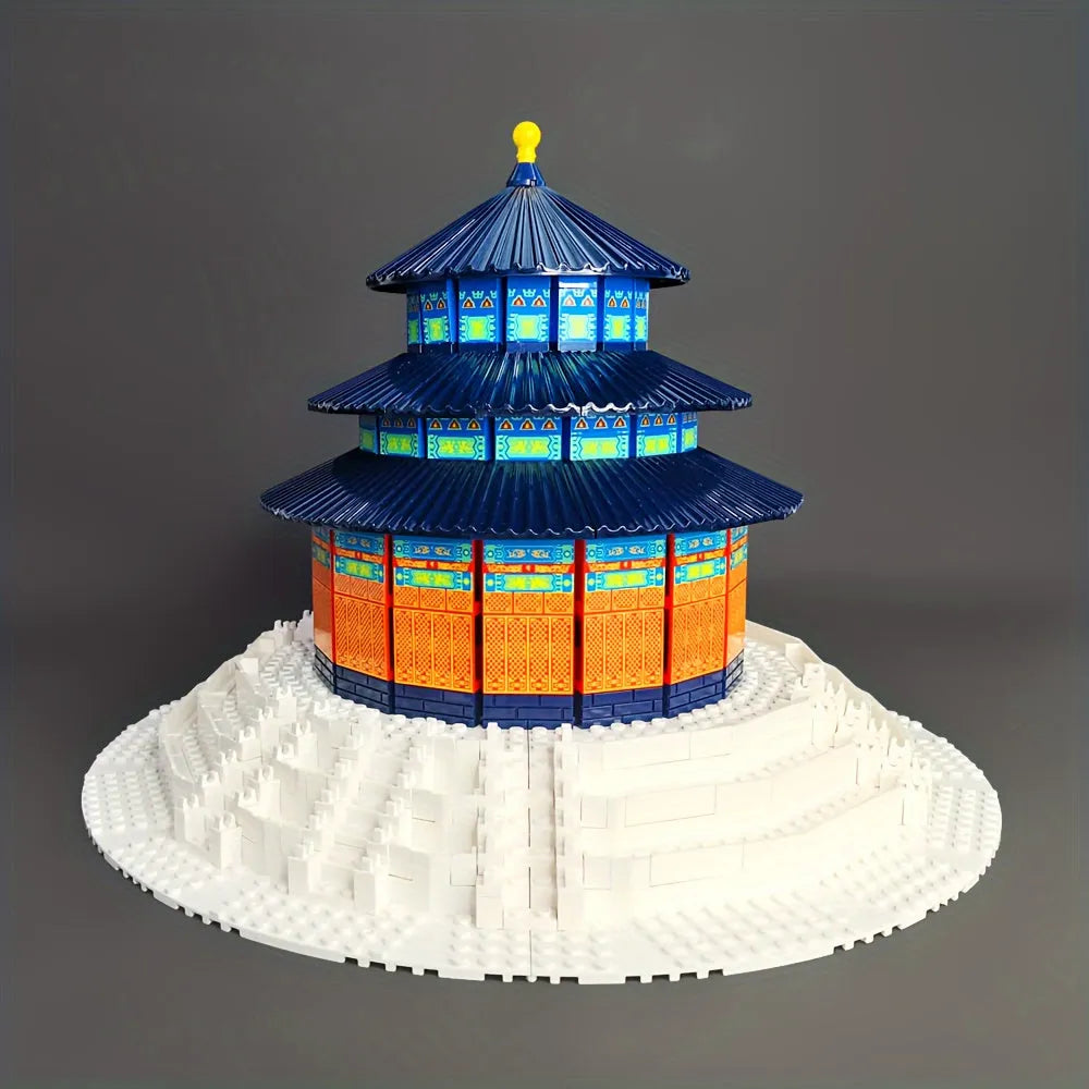 Building Blocks MOC Architecture Temple Of Heaven Bricks Toy - 4