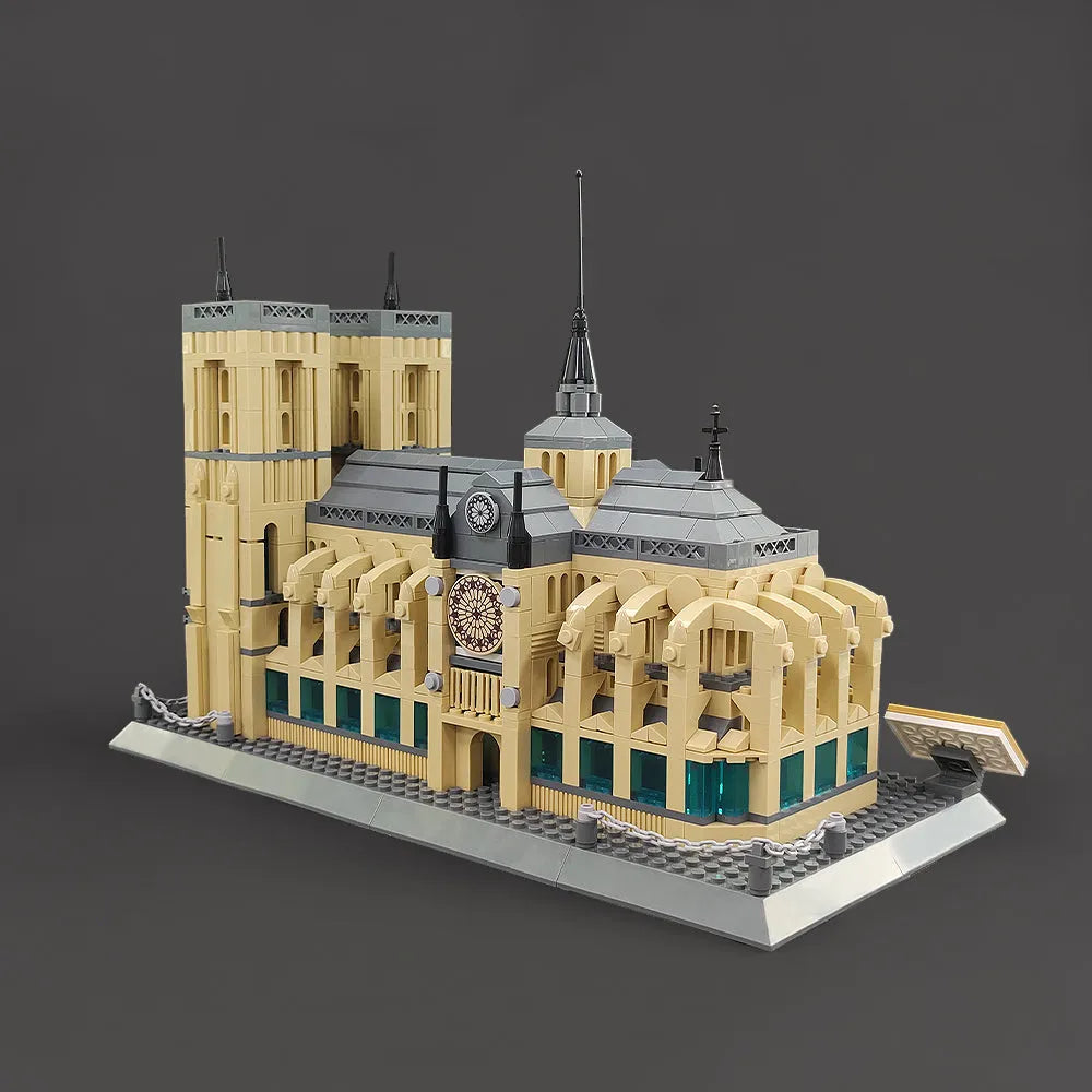 Building Blocks MOC Architecture Paris Notre Dame Cathedral Bricks Toy Construction Set Toys - 21