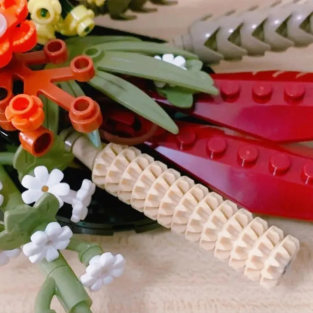 Building Blocks Romantic Love Bouquet Idea Dried Flower Centerpiece Bricks Toy - 6