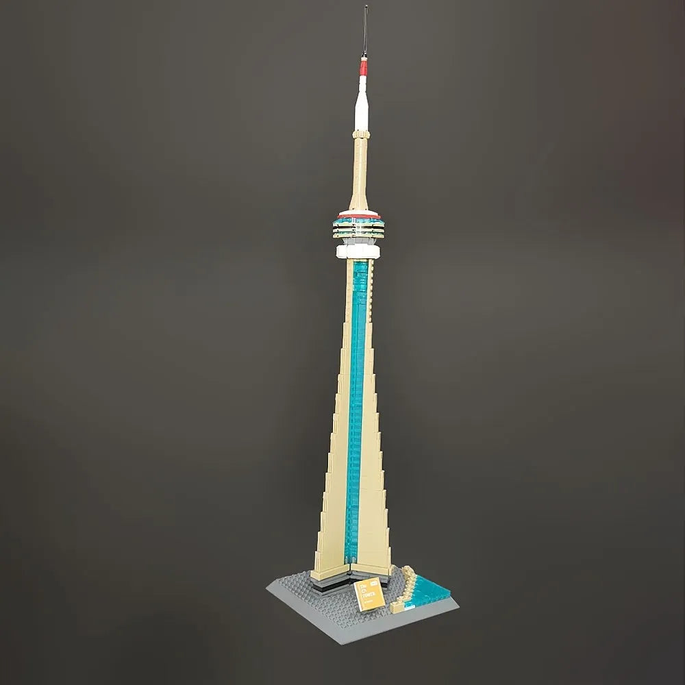 Building Blocks MOC Architecture Canada Toronto TV Tower Bricks Toy Construction Set Toys - 11