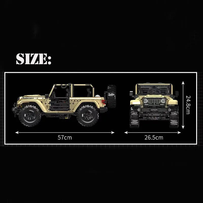 Building Blocks Tech MOC RC Jeep Wrangler SUV Car Bricks Toy Construction Set Toys - 8