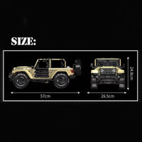 Thumbnail for Building Blocks Tech MOC RC Jeep Wrangler SUV Car Bricks Toy - 8