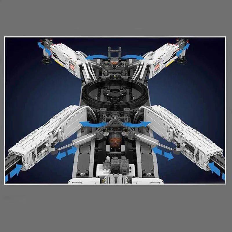 Building Blocks Tech MOC Motorized Liebherr LTM 11200 Crane Bricks Toy - 9