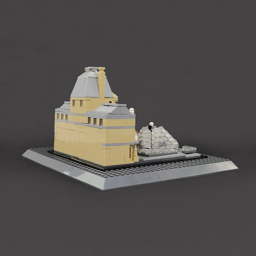Building Blocks MOC Architecture City Paris The Louvre Bricks Kids Toys Construction Set Toys - 12