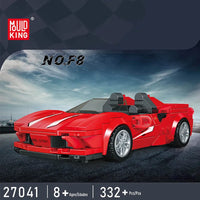 Thumbnail for Building Blocks Tech Mini Ferrari F8 Speed Champions Racers Bricks Toy - 2
