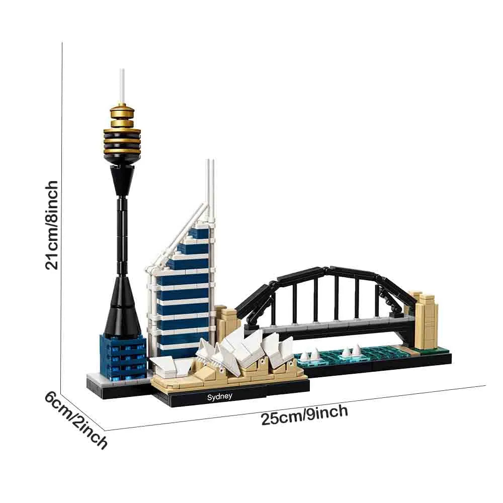 Building Blocks Architecture MOC Sydney Skyline Bricks Toy - 1