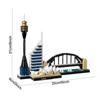 Thumbnail for Building Blocks Architecture MOC Sydney Skyline Bricks Toy - 1