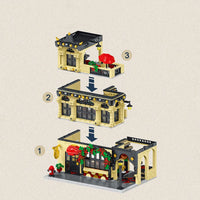 Thumbnail for Building Blocks Creator Expert MOC City Restaurant Block Module Bricks Toy Construction Set Toys - 6