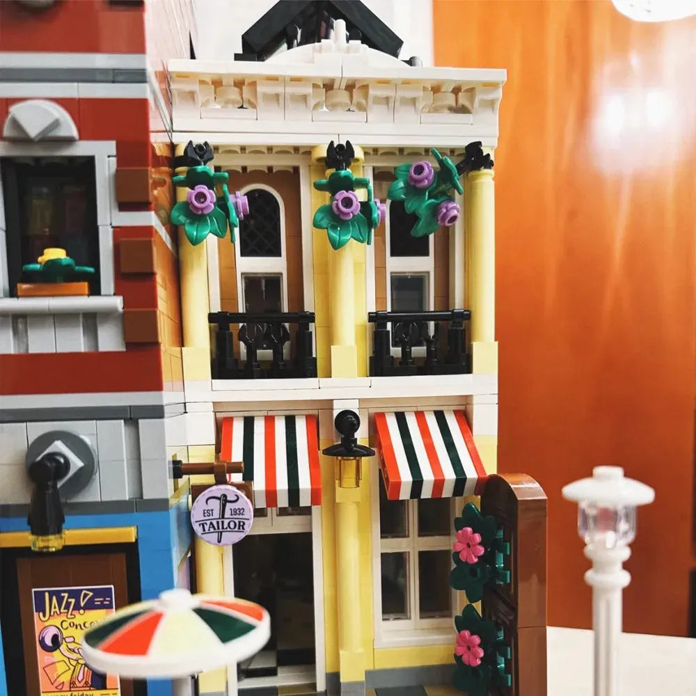 Building Blocks Creator Experts MOC City Jazz Club and Pizzeria Bricks Toy - 7