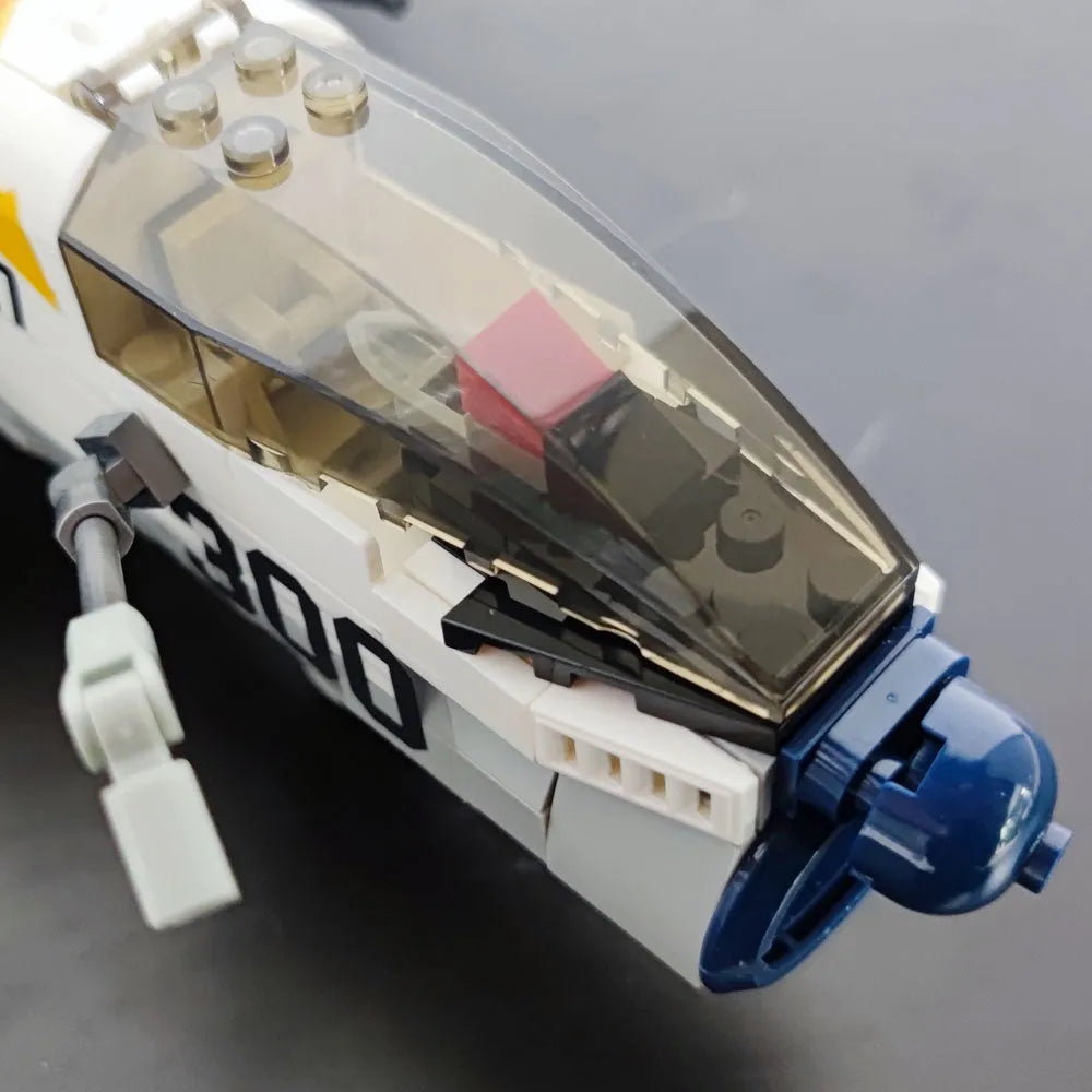 Building Blocks MOC Military Aircraft A-7 Fighter Jet Attack Plane Bricks Toys Construction Set Toys - 12