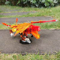 Thumbnail for Building Blocks Creator Ideas MOC Movie Fire Dragon Bricks Toy Construction Set Toys - 5