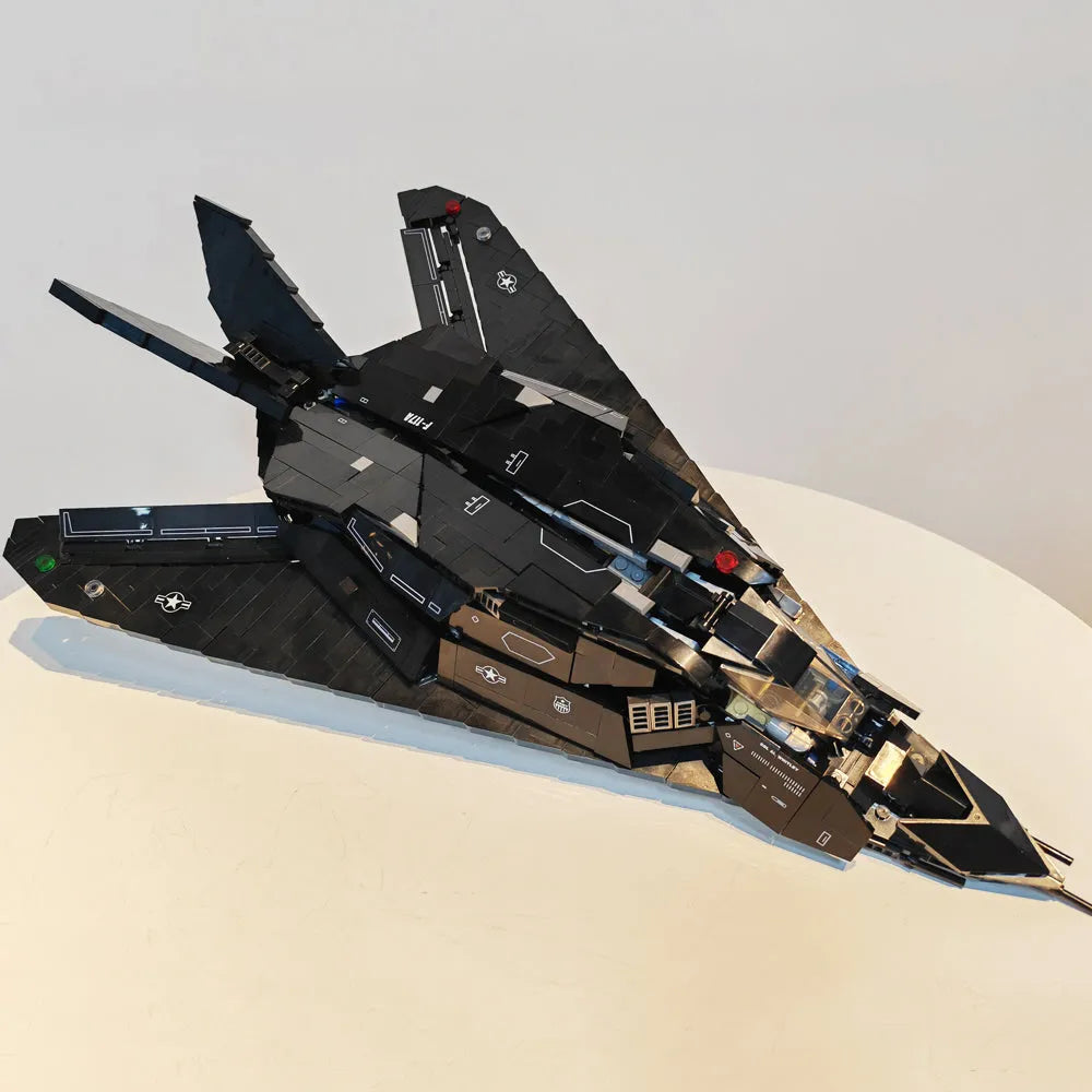 Building Blocks Military MOC Stealth Aircraft F - 117A Nighthawk Bricks Toy - 1