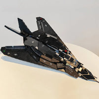 Thumbnail for Building Blocks Military MOC Stealth Aircraft F - 117A Nighthawk Bricks Toy - 1