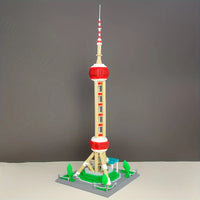 Thumbnail for Building Blocks MOC 5224 Architecture Oriental Pearl Tower Bricks Toy Construction Set Toys - 3