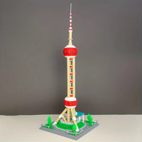 Thumbnail for Building Blocks MOC 5224 Architecture Oriental Pearl Tower Bricks Toy - 3