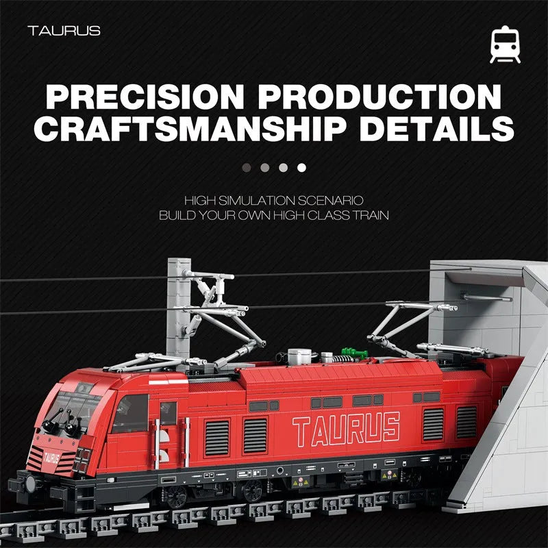 Building Blocks Tech Taurus European Electric Passenger Train Bricks Toy Construction Set Toys - 3