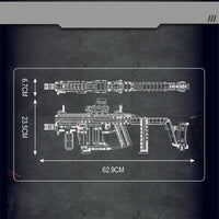 Thumbnail for Building Blocks Military MOC Motorized KRISS Vector SMG Gun Bricks Toy - 6