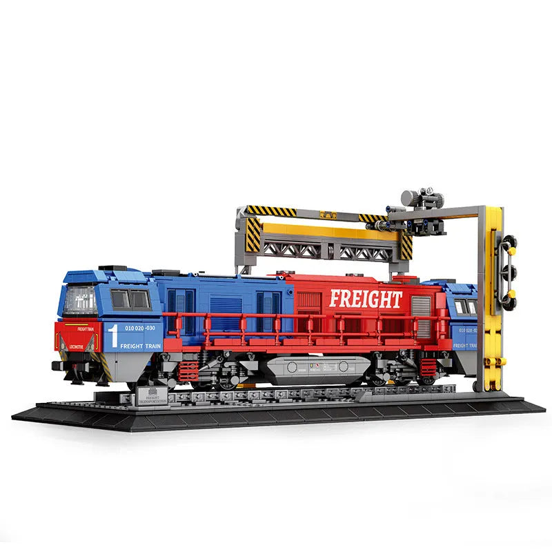 Building Blocks Tech MOC G2000 European Freight Train Bricks Toy Construction Set Toys - 1