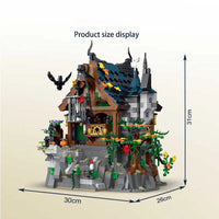 Thumbnail for Building Blocks Creator Expert MOC Medieval Witch House Bricks Toy - 3