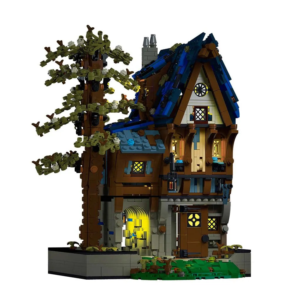 Building Blocks Creator Expert MOC Medieval Magician House Bricks Toy - 3