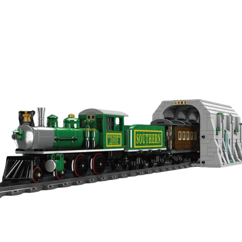 Building Blocks Tech RC 4 - 4 - 0 Steam Locomotive Train Bricks Toy - 1