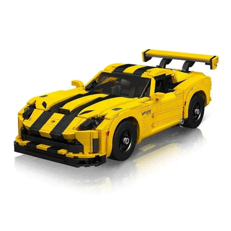 Building Blocks Tech MOC Dodge Viper Racing Sports Car Bricks Toy - 1