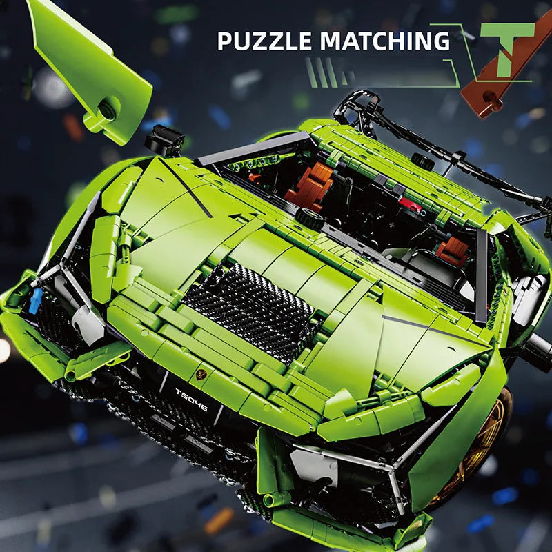 Building Blocks Tech MOC Lambo Aventador SVJ Supercar Bricks Toy Construction Set Toys - 4