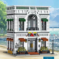 Thumbnail for Building Blocks Creator Expert City MOC Seafood Restaurant Bricks Toy - 7