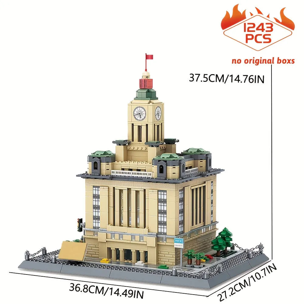 Building Blocks Architecture Famous Shanghai Customs House Bricks Toy - 3