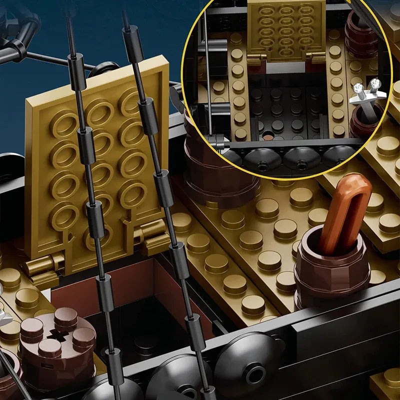 Building Blocks Creator Tech MOC The Ship Of Silence Bricks Toy Construction Set Toys - 7