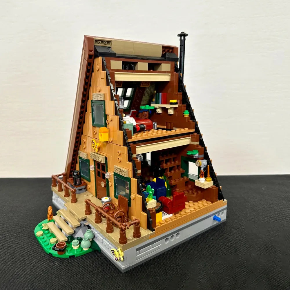 Building Blocks Ideas Expert MOC A Frame Cabin House Bricks Toy - 7