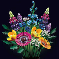 Thumbnail for Building Blocks Creator Expert Botanical Wildflower Bouquet Bricks Toy - 1