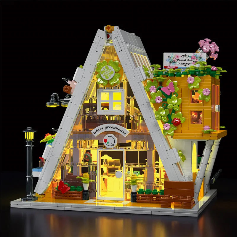 Building Blocks Creator Expert MOC City Flower Shop Bricks Toy - 7