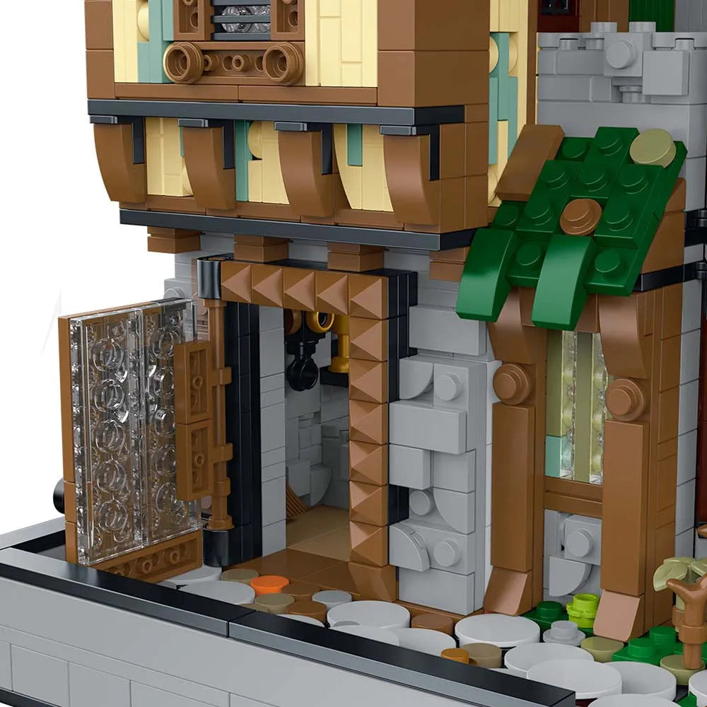 Building Blocks Creator Expert MOC Medieval Tavern Bricks Toy - 7