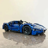 Thumbnail for Building Blocks Technic MOC 2022 Ford GT Classic Racing Car Bricks Toy Construction Set Toys - 7